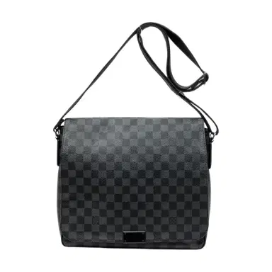Louis Vuitton Louis Vuitton Daniel Black & Gray Damier Graphite Coated Canvas Shoulder Bag by The Solist | Thumbnail 1 Louis Vuitton Louis Vuitton Daniel Black & Gray Damier Graphite Coated Canvas Shoulder Bag by The Solist | Thumbnail 1