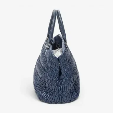 Miu Miu Miu Miu Square Crystal Blue Nappa Matelasse Leather Tote Bag by The Solist | Thumbnail 3 Miu Miu Miu Miu Square Crystal Blue Nappa Matelasse Leather Tote Bag by The Solist | Thumbnail 3