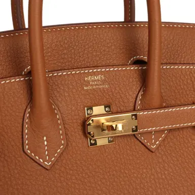 HERMÈS Hermes Birkin 25 Gold Togo Gold Hardware | Thumbnail 7 HERMÈS Hermes Birkin 25 Gold Togo Gold Hardware | Thumbnail 7