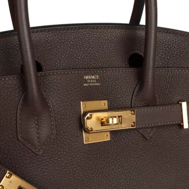 HERMÈS Hermes Birkin 30 Chocolate Togo Gold Hardware | Thumbnail 7 HERMÈS Hermes Birkin 30 Chocolate Togo Gold Hardware | Thumbnail 7