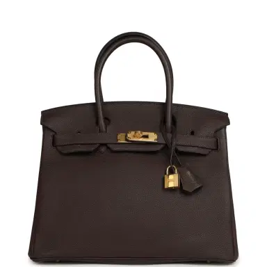 HERMÈS Hermes Birkin 30 Chocolate Togo Gold Hardware | Thumbnail 1 HERMÈS Hermes Birkin 30 Chocolate Togo Gold Hardware | Thumbnail 1