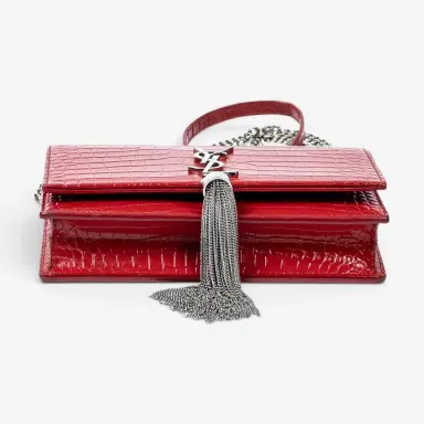 Yves Saint Laurent Yves Saint Laurent Kate Tassel Red Croc Embossed Leather Chain Wallet by The Solist | Thumbnail 6 Yves Saint Laurent Yves Saint Laurent Kate Tassel Red Croc Embossed Leather Chain Wallet by The Solist | Thumbnail 6
