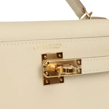 HERMÈS Hermes Special Order (HSS) Kelly Sellier 20 Craie Verso Epsom Gold Hardware | Thumbnail 7 HERMÈS Hermes Special Order (HSS) Kelly Sellier 20 Craie Verso Epsom Gold Hardware | Thumbnail 7