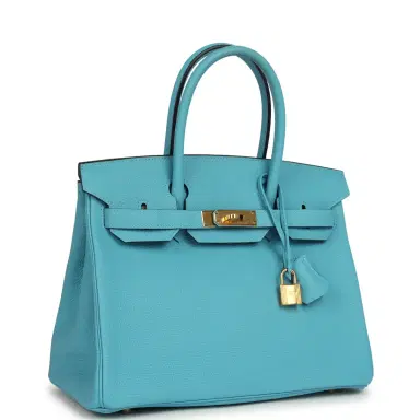 HERMÈS Pre-owned Hermes Birkin 30 Bleu du Nord Togo Gold Hardware | Thumbnail 2 HERMÈS Pre-owned Hermes Birkin 30 Bleu du Nord Togo Gold Hardware | Thumbnail 2
