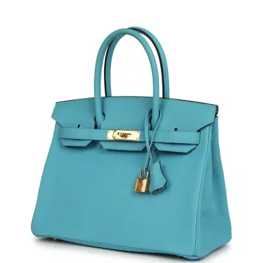HERMÈS Pre-owned Hermes Birkin 30 Bleu du Nord Togo Gold Hardware | Thumbnail 5 HERMÈS Pre-owned Hermes Birkin 30 Bleu du Nord Togo Gold Hardware | Thumbnail 5