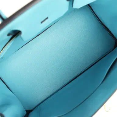HERMÈS Pre-owned Hermes Birkin 30 Bleu du Nord Togo Gold Hardware | Thumbnail 8 HERMÈS Pre-owned Hermes Birkin 30 Bleu du Nord Togo Gold Hardware | Thumbnail 8