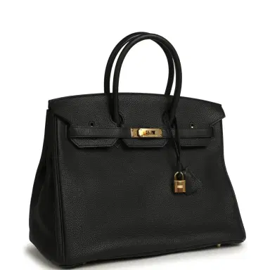 HERMÈS Pre-owned Hermes Birkin 35 Black Togo Gold Hardware | Thumbnail 2 HERMÈS Pre-owned Hermes Birkin 35 Black Togo Gold Hardware | Thumbnail 2