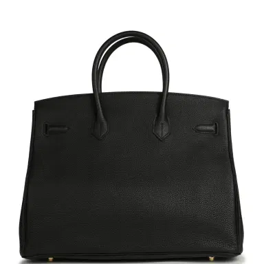 HERMÈS Pre-owned Hermes Birkin 35 Black Togo Gold Hardware | Thumbnail 4 HERMÈS Pre-owned Hermes Birkin 35 Black Togo Gold Hardware | Thumbnail 4