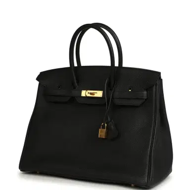 HERMÈS Pre-owned Hermes Birkin 35 Black Togo Gold Hardware | Thumbnail 5 HERMÈS Pre-owned Hermes Birkin 35 Black Togo Gold Hardware | Thumbnail 5