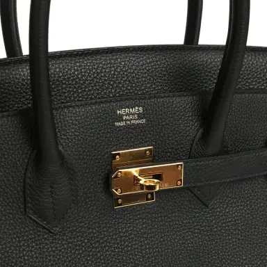 HERMÈS Pre-owned Hermes Birkin 35 Black Togo Gold Hardware | Thumbnail 7 HERMÈS Pre-owned Hermes Birkin 35 Black Togo Gold Hardware | Thumbnail 7