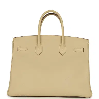 HERMÈS Pre-owned Hermes Birkin 35 Parchemin Togo Palladium Hardware | Thumbnail 4 HERMÈS Pre-owned Hermes Birkin 35 Parchemin Togo Palladium Hardware | Thumbnail 4
