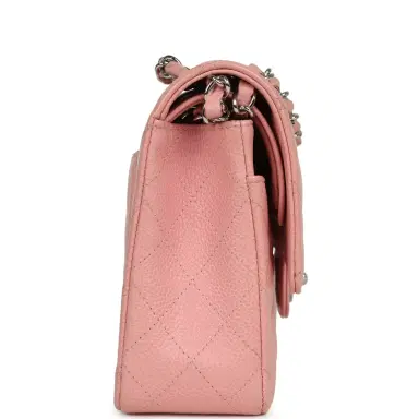 Chanel Vintage Chanel Medium Classic Double Flap Bag Pink Caviar Silver Hardware | Thumbnail 3 Chanel Vintage Chanel Medium Classic Double Flap Bag Pink Caviar Silver Hardware | Thumbnail 3