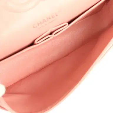 Chanel Vintage Chanel Medium Classic Double Flap Bag Pink Caviar Silver Hardware | Thumbnail 8 Chanel Vintage Chanel Medium Classic Double Flap Bag Pink Caviar Silver Hardware | Thumbnail 8