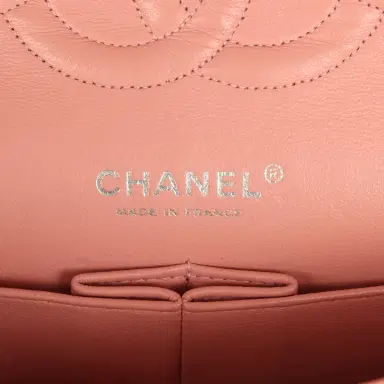 Chanel Vintage Chanel Medium Classic Double Flap Bag Pink Caviar Silver Hardware | Thumbnail 9 Chanel Vintage Chanel Medium Classic Double Flap Bag Pink Caviar Silver Hardware | Thumbnail 9