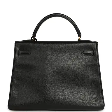 HERMÈS Vintage Hermes Kelly Retourne 32 Black Ardennes Gold Hardware | Thumbnail 4 HERMÈS Vintage Hermes Kelly Retourne 32 Black Ardennes Gold Hardware | Thumbnail 4
