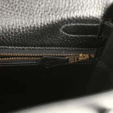 HERMÈS Vintage Hermes Kelly Retourne 32 Black Ardennes Gold Hardware | Thumbnail 9 HERMÈS Vintage Hermes Kelly Retourne 32 Black Ardennes Gold Hardware | Thumbnail 9