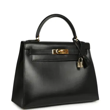 HERMÈS Vintage Hermes Kelly Sellier 28 Black Box Gold Hardware | Thumbnail 2 HERMÈS Vintage Hermes Kelly Sellier 28 Black Box Gold Hardware | Thumbnail 2
