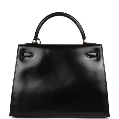 HERMÈS Vintage Hermes Kelly Sellier 28 Black Box Gold Hardware | Thumbnail 4 HERMÈS Vintage Hermes Kelly Sellier 28 Black Box Gold Hardware | Thumbnail 4