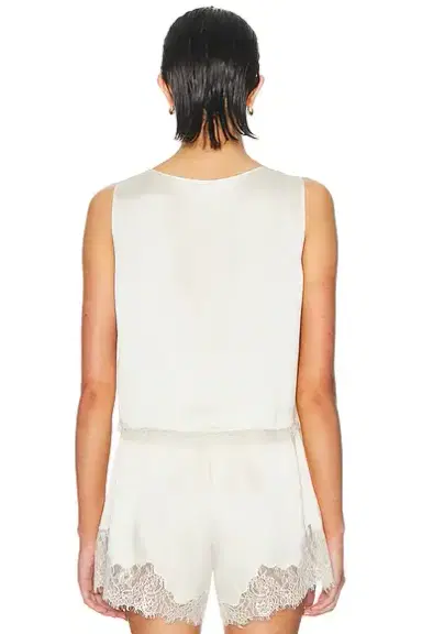 LESET Barb Lace Crop Sleeveless Crew Top | Thumbnail 3 LESET Barb Lace Crop Sleeveless Crew Top | Thumbnail 3