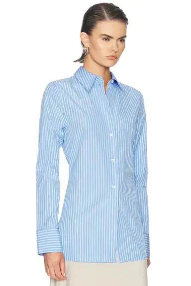TOTEME Striped Poplin Top | Thumbnail 2 TOTEME Striped Poplin Top | Thumbnail 2