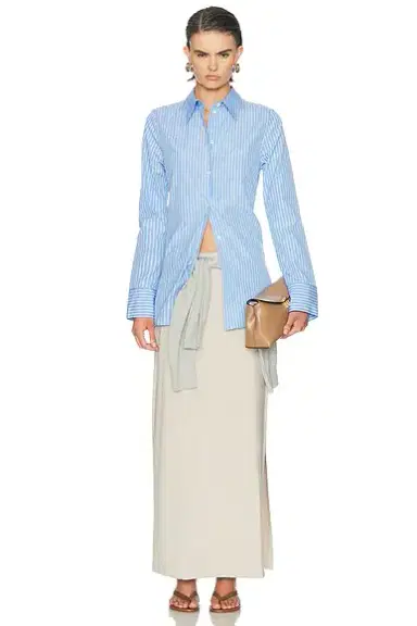 TOTEME Striped Poplin Top | Thumbnail 4 TOTEME Striped Poplin Top | Thumbnail 4