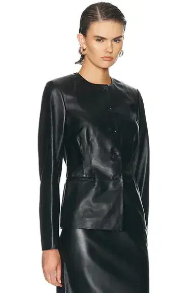 Loulou de Saison Adea Collarless Tailored Jacket | Thumbnail 2 Loulou de Saison Adea Collarless Tailored Jacket | Thumbnail 2