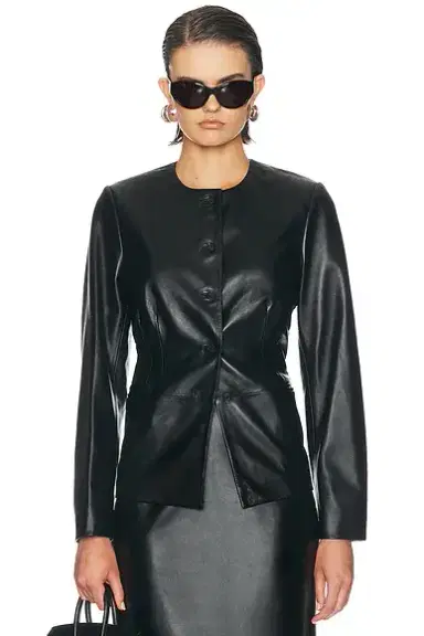 Loulou de Saison Adea Collarless Tailored Jacket | Thumbnail 1 Loulou de Saison Adea Collarless Tailored Jacket | Thumbnail 1
