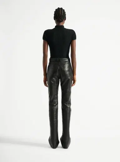 Balmain Leather high-waisted trousers | Thumbnail 3 Balmain Leather high-waisted trousers | Thumbnail 3