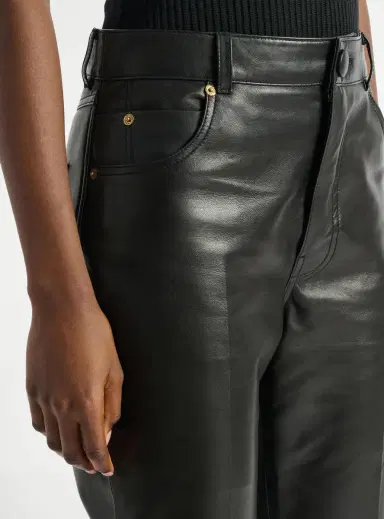Balmain Leather high-waisted trousers | Thumbnail 4 Balmain Leather high-waisted trousers | Thumbnail 4
