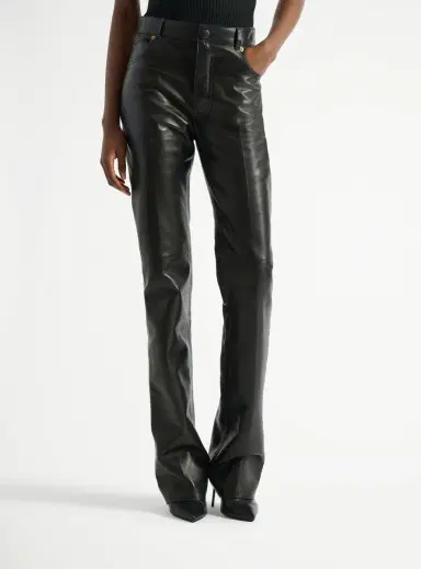 Balmain Leather high-waisted trousers | Thumbnail 6 Balmain Leather high-waisted trousers | Thumbnail 6