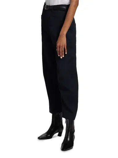 Nili Lotan Women's Shon Wool Barrel-Leg Pants | Thumbnail 4 Nili Lotan Women's Shon Wool Barrel-Leg Pants | Thumbnail 4