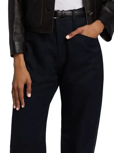 Nili Lotan Women's Shon Wool Barrel-Leg Pants | Thumbnail 6 Nili Lotan Women's Shon Wool Barrel-Leg Pants | Thumbnail 6