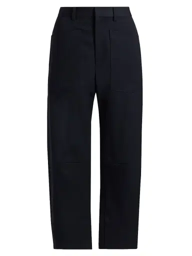 Nili Lotan Women's Shon Wool Barrel-Leg Pants | Thumbnail 1 Nili Lotan Women's Shon Wool Barrel-Leg Pants | Thumbnail 1