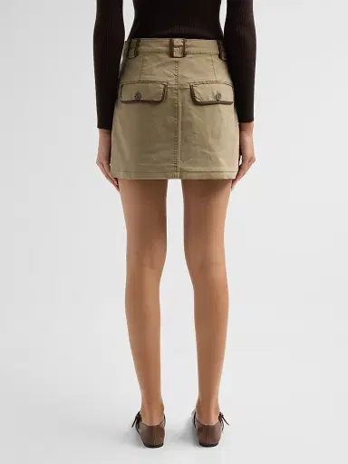 Ramy Brook Women's Kylie Contrast-Trim Mini Skirt - Safari - Size 14 | Thumbnail 3 Ramy Brook Women's Kylie Contrast-Trim Mini Skirt - Safari - Size 14 | Thumbnail 3