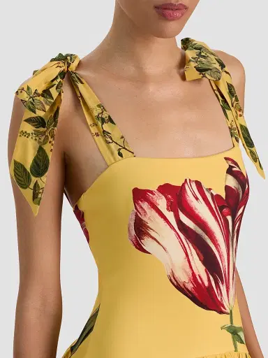 ALICE + OLIVIA Women's Oriana Floral Cotton-Blend Maxi Dress - Soft Tulip Tuscany | Thumbnail 5 ALICE + OLIVIA Women's Oriana Floral Cotton-Blend Maxi Dress - Soft Tulip Tuscany | Thumbnail 5