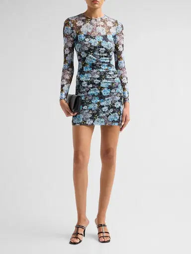 Generation Love Women's Agnese Floral Mesh Mini Dress - Peony Palette Black - Size XL | Thumbnail 2 Generation Love Women's Agnese Floral Mesh Mini Dress - Peony Palette Black - Size XL | Thumbnail 2