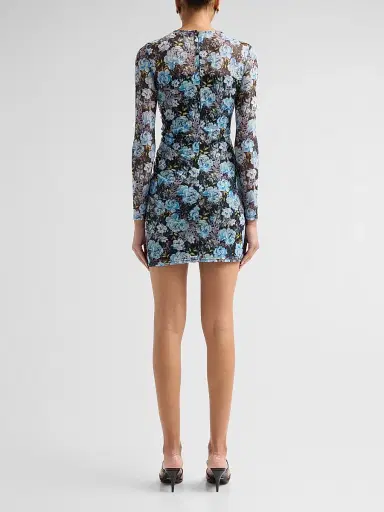 Generation Love Women's Agnese Floral Mesh Mini Dress - Peony Palette Black - Size XL | Thumbnail 3 Generation Love Women's Agnese Floral Mesh Mini Dress - Peony Palette Black - Size XL | Thumbnail 3