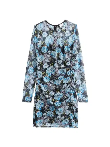 Generation Love Women's Agnese Floral Mesh Mini Dress - Peony Palette Black - Size XL | Thumbnail 1 Generation Love Women's Agnese Floral Mesh Mini Dress - Peony Palette Black - Size XL | Thumbnail 1