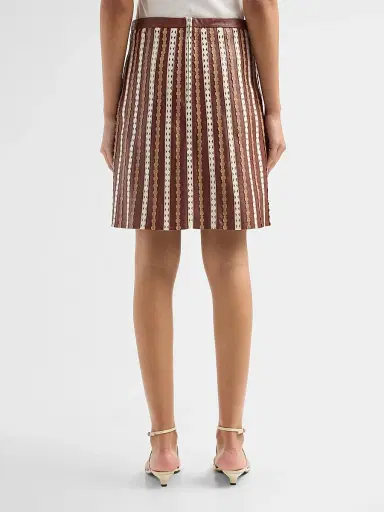 Yves Salomon Women's Perforated Leather Knee-Length Skirt - Petra - Size 12 | Thumbnail 3 Yves Salomon Women's Perforated Leather Knee-Length Skirt - Petra - Size 12 | Thumbnail 3