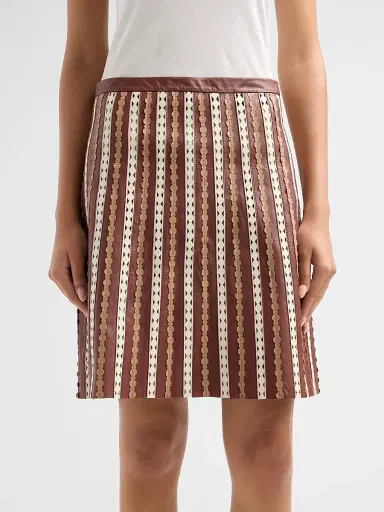 Yves Salomon Women's Perforated Leather Knee-Length Skirt - Petra - Size 12 | Thumbnail 5 Yves Salomon Women's Perforated Leather Knee-Length Skirt - Petra - Size 12 | Thumbnail 5