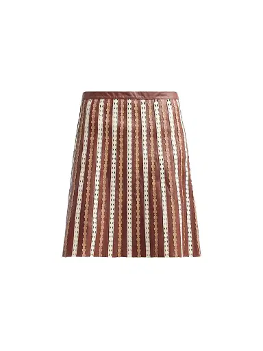 Yves Salomon Women's Perforated Leather Knee-Length Skirt - Petra - Size 12 | Thumbnail 1 Yves Salomon Women's Perforated Leather Knee-Length Skirt - Petra - Size 12 | Thumbnail 1