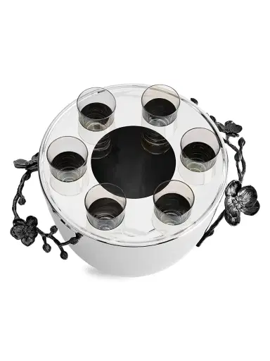 Michael Aram Black Orchid 7-Piece Vodka Service Set | Thumbnail 4 Michael Aram Black Orchid 7-Piece Vodka Service Set | Thumbnail 4