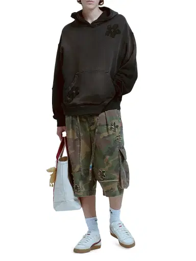 Nahmias Men's Flower-Patch Cotton Hoodie - Aged Black | Thumbnail 2 Nahmias Men's Flower-Patch Cotton Hoodie - Aged Black | Thumbnail 2