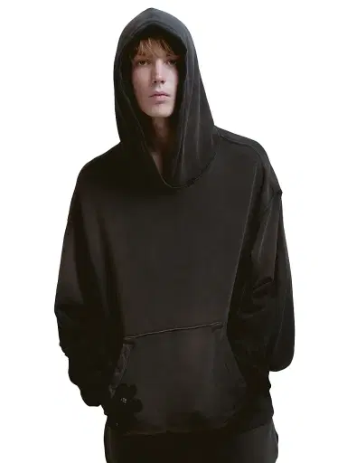 Nahmias Men's Flower-Patch Cotton Hoodie - Aged Black | Thumbnail 8 Nahmias Men's Flower-Patch Cotton Hoodie - Aged Black | Thumbnail 8