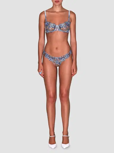 Fleur du Mal Women's Hydrangea Embroidery Balconette Bra | Thumbnail 2 Fleur du Mal Women's Hydrangea Embroidery Balconette Bra | Thumbnail 2