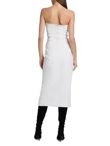 Brandon Maxwell Women's The Ames Strapless Midi-Dress - White - Size 6 | Thumbnail 5 Brandon Maxwell Women's The Ames Strapless Midi-Dress - White - Size 6 | Thumbnail 5
