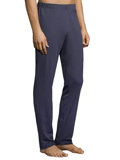 Hanro Men's Basic Piped 2-Piece Long Pajama Set - Black Iris - Size Medium | Thumbnail 4 Hanro Men's Basic Piped 2-Piece Long Pajama Set - Black Iris - Size Medium | Thumbnail 4