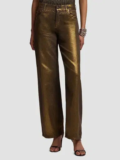 Ralph Lauren Collection Women's Mercer Relaxed Wide-Leg Jeans - Bronze - Size 31 | Thumbnail 3 Ralph Lauren Collection Women's Mercer Relaxed Wide-Leg Jeans - Bronze - Size 31 | Thumbnail 3