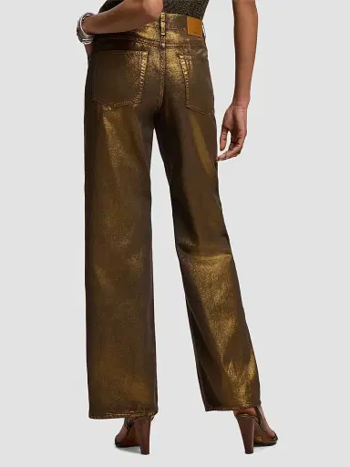 Ralph Lauren Collection Women's Mercer Relaxed Wide-Leg Jeans - Bronze - Size 31 | Thumbnail 5 Ralph Lauren Collection Women's Mercer Relaxed Wide-Leg Jeans - Bronze - Size 31 | Thumbnail 5