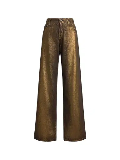 Ralph Lauren Collection Women's Mercer Relaxed Wide-Leg Jeans - Bronze - Size 31 | Thumbnail 1 Ralph Lauren Collection Women's Mercer Relaxed Wide-Leg Jeans - Bronze - Size 31 | Thumbnail 1